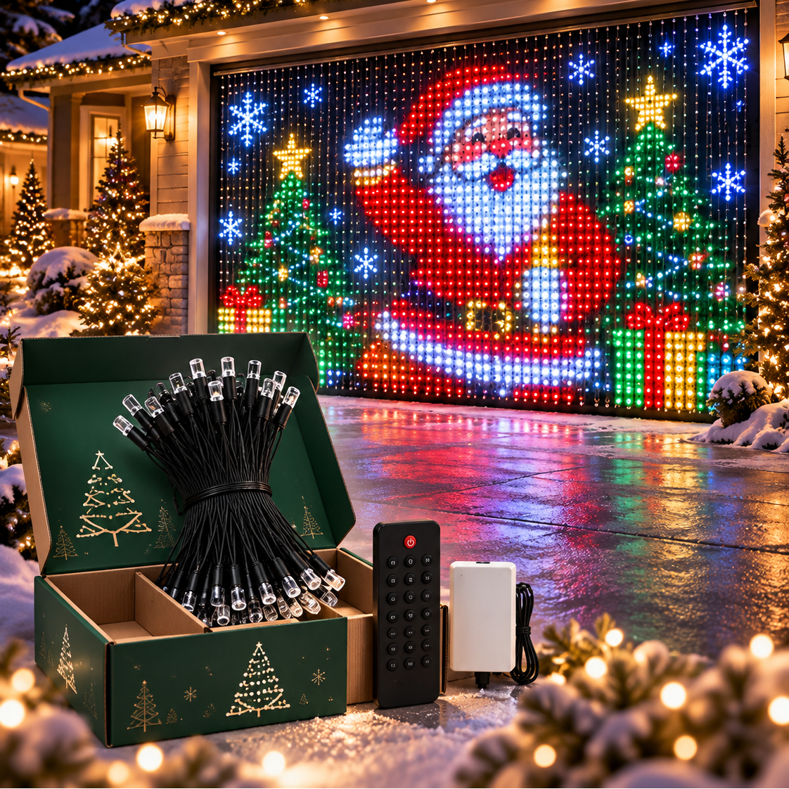 APP Controlled Fairy String Lights DIY Pattern Music Sync LED Curtain Lights Timer Function USB Powered Smart Lights