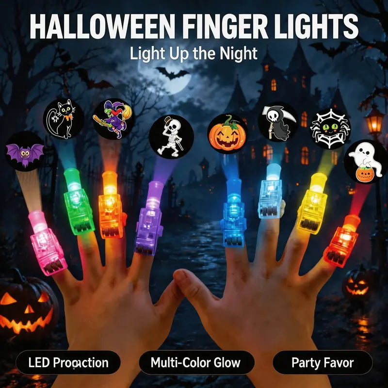 Finger Projection Lamp Luminous Toy (10 Pcs)