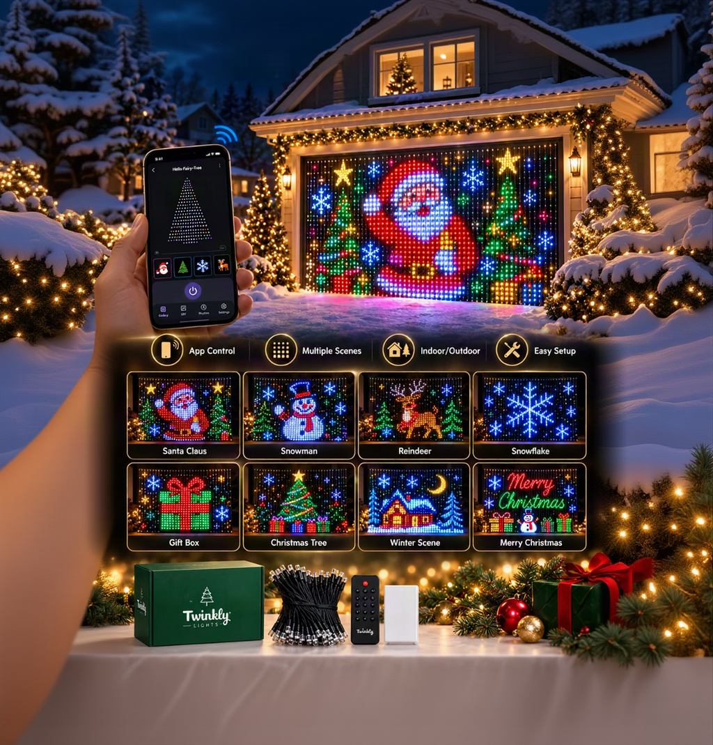 APP Controlled Fairy String Lights DIY Pattern Music Sync LED Curtain Lights Timer Function USB Powered Smart Lights
