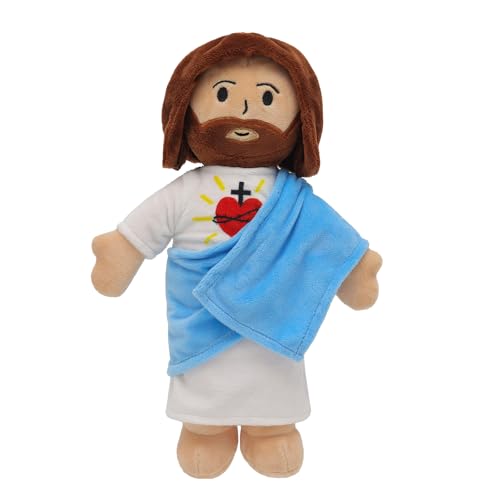 Yelakey 13" Jesus Plush Doll, Jesus Plushie Stuffed Doll Toy for Kids - Blue / 13INCH