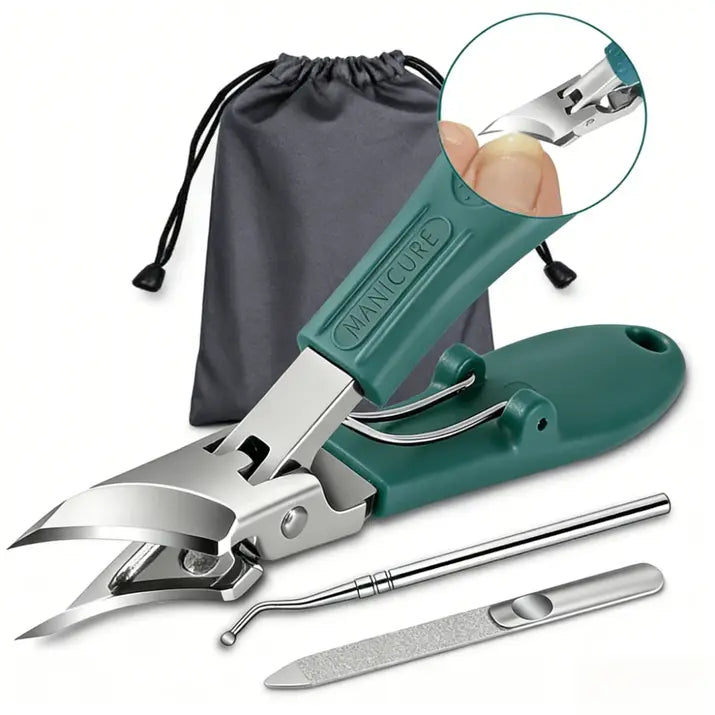 3-Piece Wide Jaw Toenail Clipper Set