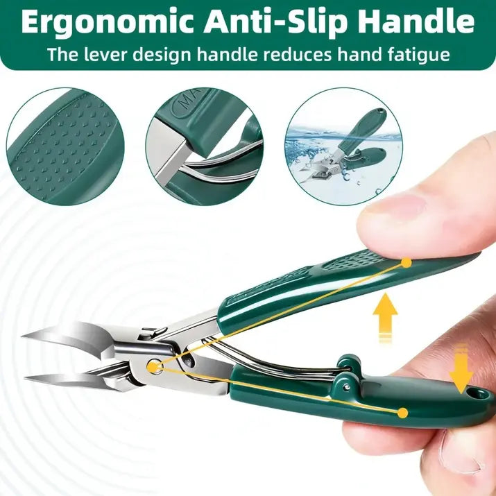 3-Piece Wide Jaw Toenail Clipper Set