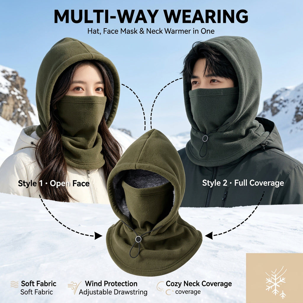 Windproof Fleece Hooded Balaclava