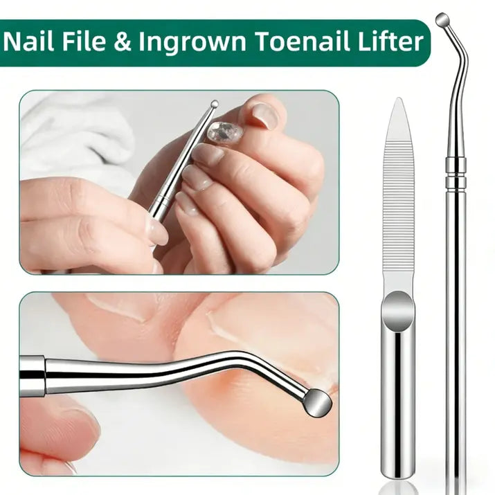 3-Piece Wide Jaw Toenail Clipper Set