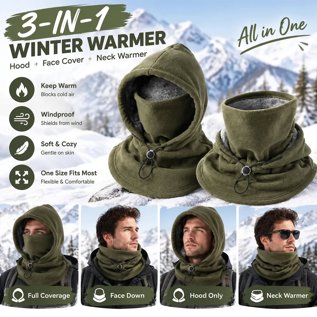 Windproof Fleece Hooded Balaclava